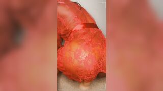 Hottie butt bouncing on toy