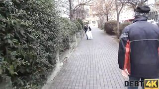 DEBT4k. A huge debt is the reason why the women gets boned inside the presence of the groom