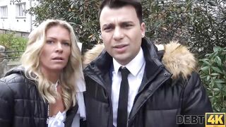 DEBT4k. A huge debt is the reason why the women gets boned inside the presence of the groom