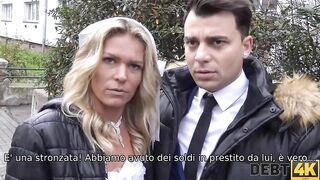 DEBT4k. A huge debt is the reason why the women gets boned inside the presence of the groom