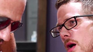 CentralFisting.com - Mature gay assists his young lover to a powerful cum with fistin