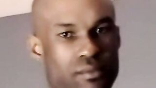 Amateur black dude strips and jacks off his raging cock