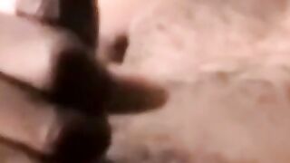 Amateur black dude strips and jacks off his raging cock