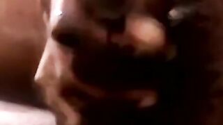 Amateur black dude strips and jacks off his raging cock
