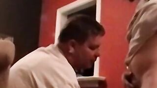 Old and young amateur group cock sucking party with gays