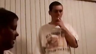 Old and young amateur group cock sucking party with gays