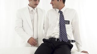 SayUncleNetwork.com - Horny twink sucked and drilled rough by muscular gay