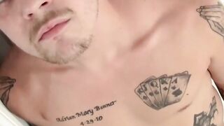 Str8Thugs.com - Hot inked guy Eddy Hammer's massive load jerk-off session revealed