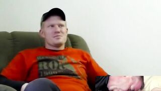 JoeSchmoeXXX.com - Big Rick's massive uncut cock gets worshipped on live cam
