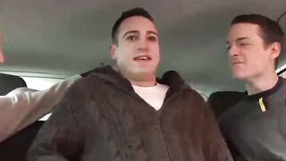 BoyDesire.com - Sexy twinks' hardcore threesome tag team in the back seat
