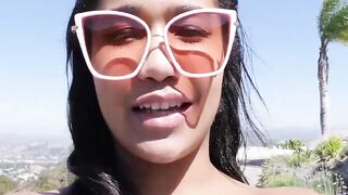 SmallGirlsInPorn.com - Loni Legend enjoys riding a dude's huge monster cock roughly