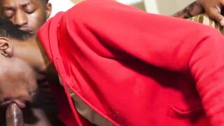 Experienced black stud Hakunabad teaches his newcomer friend Jaylen Rebel the ropes