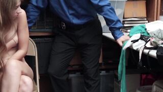 ShopliftersPunished.com - Cute teen shoplifter stuffed with security guys massive dic
