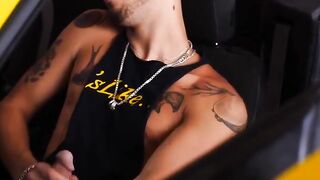 TwinkStrokes.com - Hairy bearded cutie lays back and enjoys a relaxing jerk session