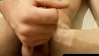 ToesXXX.com - Hairy butt buddy's foot presentation and cock stroke show