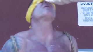 MuscleJockBound.com - Blindfolded jock whipped and tormented by an older master in a