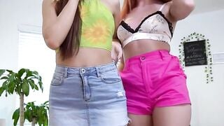 Two wicked girls have their party with stepbrothers cock