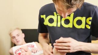 GuysToeSucking.com - Feet loving gay deviant strokes his cock to climax