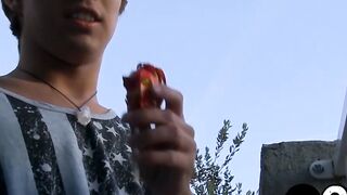 Emo twink Kyler Moss ass drilled by cute gay after mutual BJ