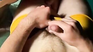 TwinkUndie.com - Zack and Mike jerking off their uncut cocks by the pool