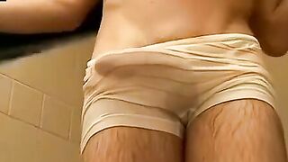 TwinkUndie.com - Kelly Cooper's big uncut cock stroke and explosive cum blast