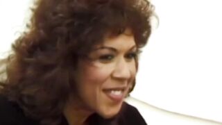 Retro mommy gives passionate blowjob before riding rough
