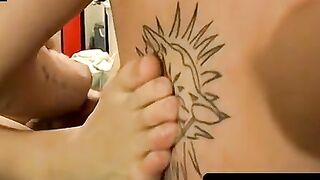 ToesXXX.com - Stud's foot fetish jerk off and intense raw ass fucking passion
