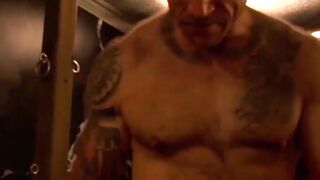MuscleJockBound.com - Chest pins and ropes on a muscular hunk for a intense and eroti