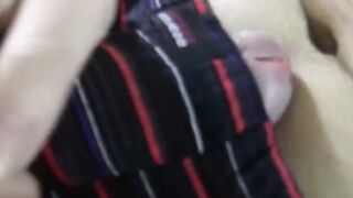 Japanese twink gently masturbates while wearing cock ring