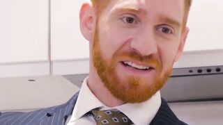PlayingMen.com - Executives enjoy sloppy blowjob before a rough anal fucking session