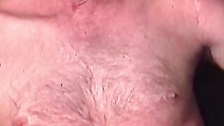 Rugged stud strips naked to tease with his throbbing dick