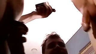 Mature homo sucks amateurs cock to help him cum faster