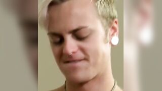 Young twinks suck each other off before bareback banging