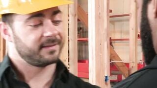 RagingXXX.com - Muscular construction workers barebacking and sucking on the job