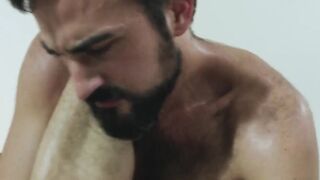 DisruptiveMovie.com - Muscular Beau Butler worships bearded Mason Lear's sweaty feet