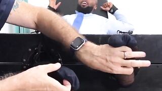 MaleFeetXXX.com - Bearded Dallas bound and tickled on his feet by a hairy guy's persi