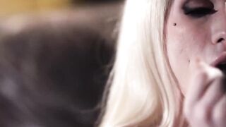 PornTaboos.com - Blonde tranny Jenna Gargles swallows dick and takes ass pounding