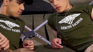 Felix Harris and Gabriel Chiappe and their jerking off training