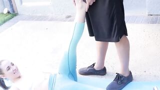SmallGirlsInPorn.com - Hot Asian Morgan Lee rides her neighbor's big cock roughly