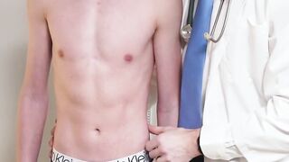 Cute twink seduced and bareback doggystyle by DILF LeGrand Wolf