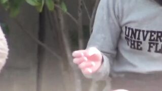 NipponSexTV.com - Young Japanese babe filmed toying pussy at a bus stop