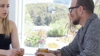 Dirty babe Anna Claire Clouds bends down to get drilled by Ryan Mclane