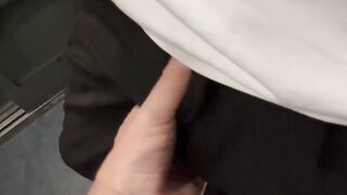 Huge big dick and big balls get oil handjob