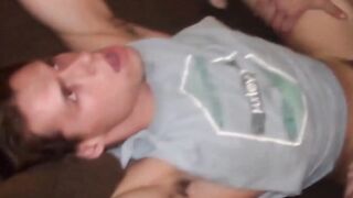 White jock sucks dick from different men