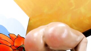 Oiled ass babe anal gang bang fucked