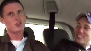 BoyDesire.com - Amateur threesome's intense car fuck and driving adventure