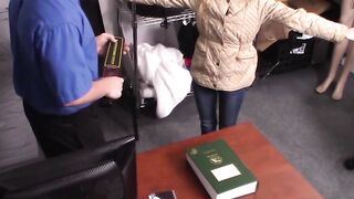 Shoplifting cutie fucked hard by the officer as punishment