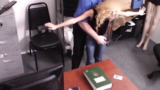 Shoplifting cutie fucked hard by the officer as punishment