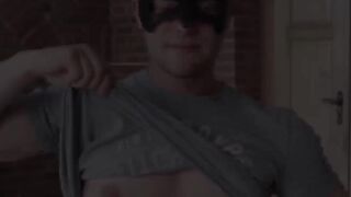 MaskXXX.com - Fabulous homo shows off muscles while masturbating solo with pride