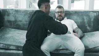 MaleNoir.com - Rocco Steele stuffs his fat cock inside black jock's tight asshole raw